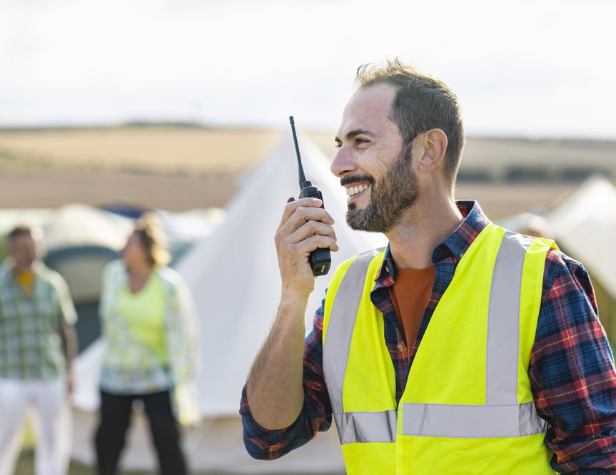 event-worker-on-walkie-talkie