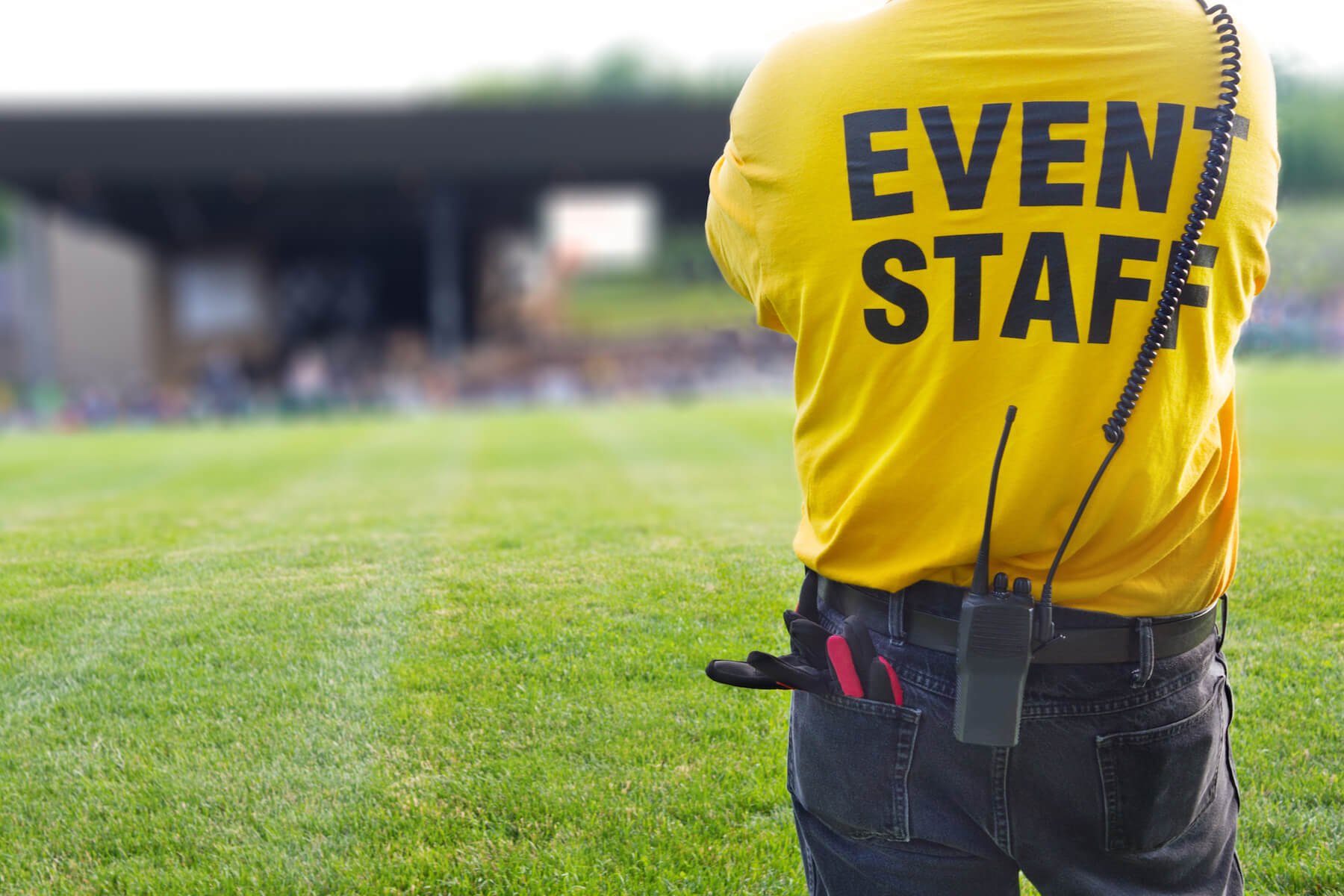 event staff at outdoor event