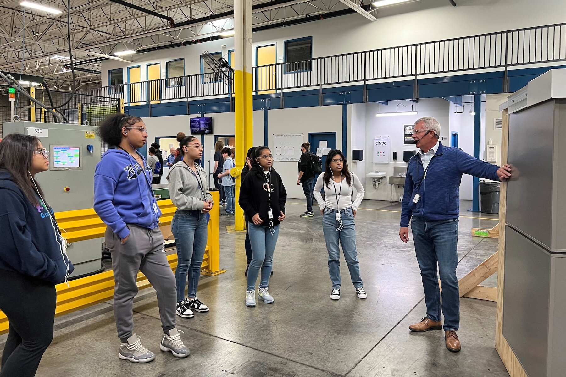 Schools2skills students tour factory